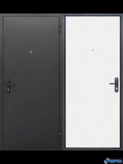 Дверь входная металлическая СТРОЙГОСТ 5 РФ Серебро Белёный дуб купить в Челябинске | КВИРТЕК