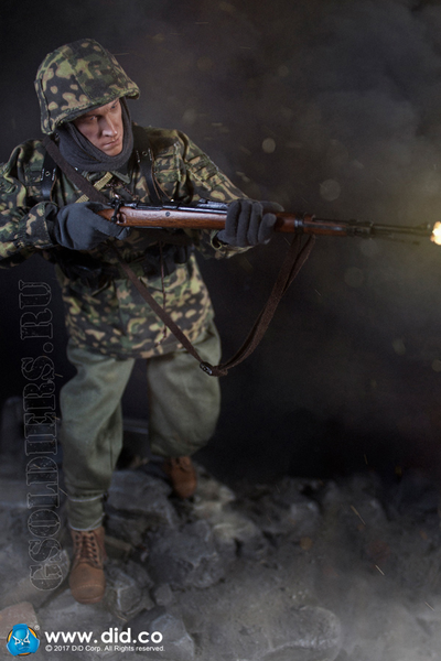 Немецкий солдат - Коллекционная фигурка 1/6 - 3rd SS-Panzer-Division MG34 Gunner Ver. C "Curtis" (D80127) - DID