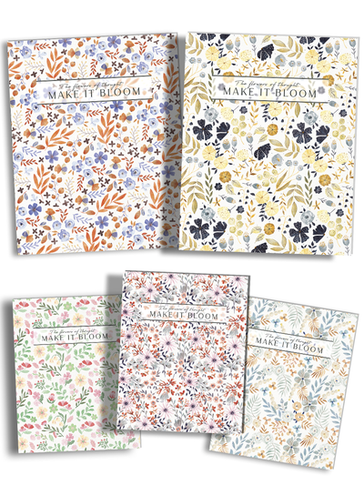 Тетради с Цветами 5 дизайнов - 24 листа