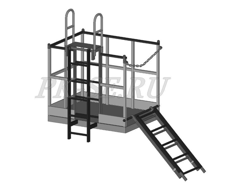 Площадка навешиваемая на полувагон боковая алюминиевая ПНПБА