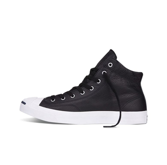 Кеды Converse Jack Purcell leather черные высокие кожаные