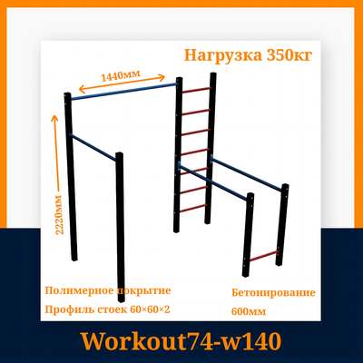 Спортивная площадка Workout W140 + гнездо