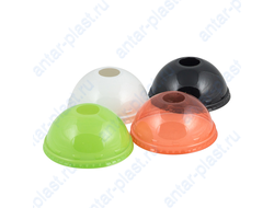 Крышка купольная ПЭТ с отверстием для трубочки