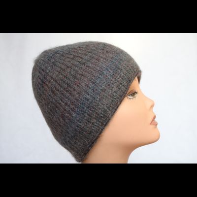 Вязаная шапка женская Vizio Италия 5872 С серо - бордовая