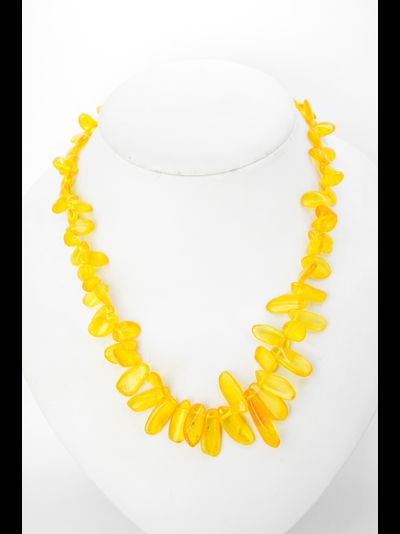 Бусы "Облепиха" из прозрачного янтаря 06694