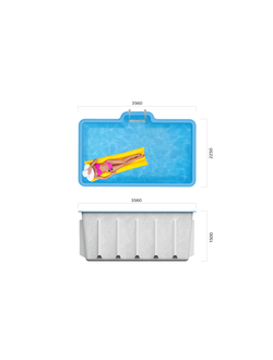 Композитный бассейн 3,56 х 2,25 х 1,5 "Абвиль" Franmer