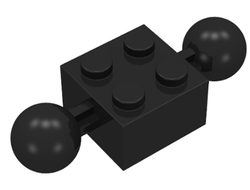 Technic, Brick Modified 2 x 2 with 2 Ball Joints, Black (57908 / 6056445)