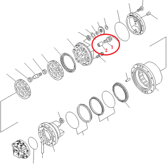 TZ270B1006-00  Вал редуктора с муфтой    DOOSAN