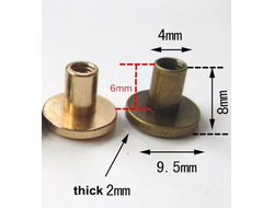 Винт металлический для крепления кольцевых механизмов 8 мм.