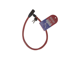 Замок велосипедный 10*650мм (красный)