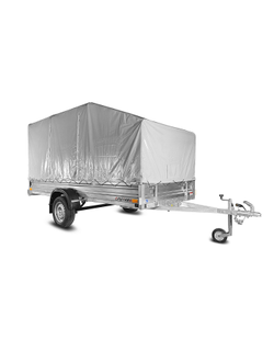 Прицеп «Спутник Expert» (2540х1440х330) оцинкованная рама, тент + дуги (НОВИНКА)