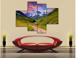 Модульная картина "Тропинка к белым горам"