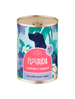Florida (Флорида) влажный корм (консерва) для собак теленок с грушей, 400 г