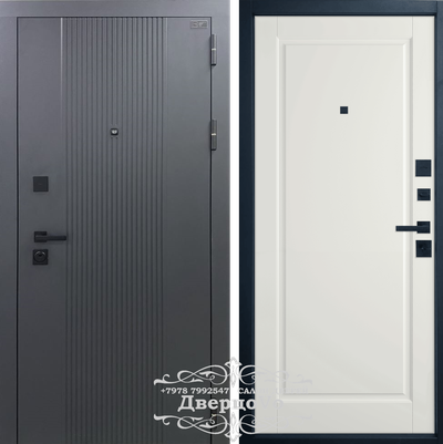 ВФД (VFD) ВЛАДИМИРСКАЯ ФАБРИКА ДВЕРЕЙ/ BALANCE Twin. GLANTA/ ЭКОШПОН Sharkskin - Midwhite/ ТОЛЩИНА 112 мм/ ТРИ КОНТУРА/ МИНЕРАЛЬНАЯ ПЛИТА