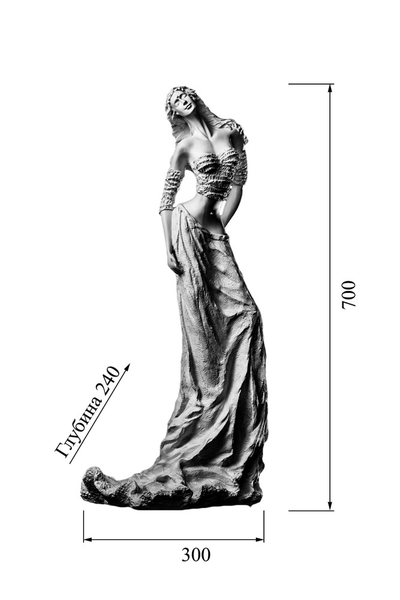 размер статуэтки ST-011 из композитного материала