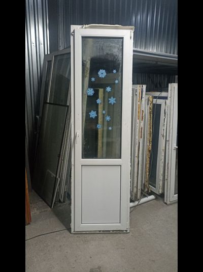 Бу2400-ДВЕРЬ БАЛКОННАЯ Б/У ШИРИНА 700 ВЫСОТА 2380 , СП 32 (ДВУХКАМЕРНЫЙ)