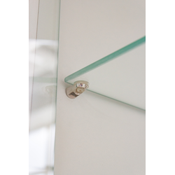 (TSV 10) Витрина пристенная стеклянная, со шкафчиком