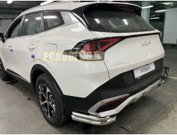 Защита заднего бампера угловая двойная d60/42 для Kia Sportage 5 2022- комплектация GT-Line (кроме комплектации Style и X-Line)