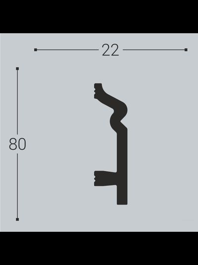 Напольный плинтус Bello Deco П2, из дюрополимера, влагостойкий, под покраску, 2 метра