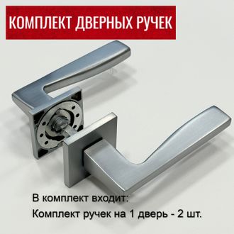 Дверные ручки RUCETTI RAP 28 SLIM-S SC Цвет - матовый хром