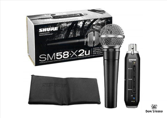 SHURE SM58-X2U динамический кардиоидный вокальный микрофон с XLR-to-USB адаптером для подключения к