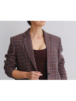 Жакет из шерсти в клетку