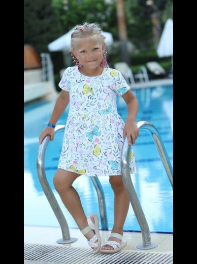 Платье с коротким рукавом