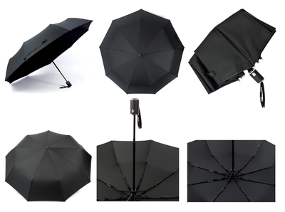 Зонт однотонный автоматический универсальный DINIYA, Цвет: Серый, Синий, Черный, Коричневый