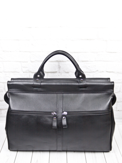 Кожаный саквояж Veano Premium black (арт. 4004-61)