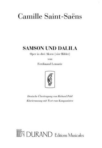 Saint-Saëns. Samson et Dalila Klavierauszug (dt/fr)