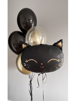 Голова кошки, чёрная (48 см)