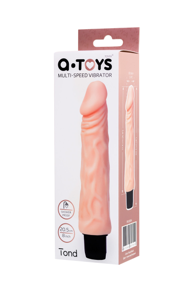 761004 Реалистичный вибратор A-Toys by TOYFA Tond, TPE, телесный, 20,5 см