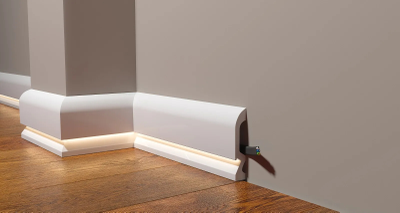 Напольный плинтус Decor-Dizayn DD700, для покраски, влагостойкий, ударопрочный, 2 метра