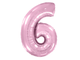 Фольгированная цифра - Розовая матовая