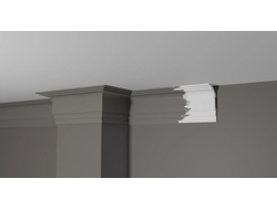Потолочный плинтус DECOR-DIZAYN DD515, из дюрополимера, под покраску, ударопрочный, 2 метра