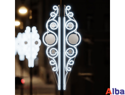 Консоль светодиодная "Морозные узоры, двойная", 2,5 м