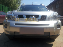 Защита радиатора Nissan X-Trail T31 2007-2011 chrome середина