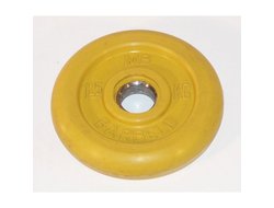 Диск обрезиненный желтый 31 мм MB BARBELL 1,25 кг в Воронеже
