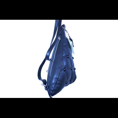 Сумка - рюкзак Ренато Анжи черный кожа