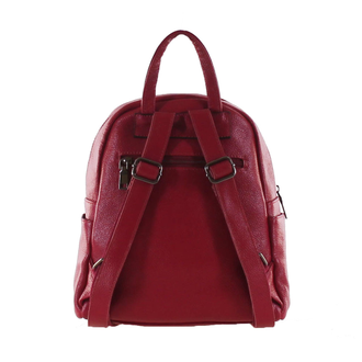 Рюкзак женский нат.кожа red