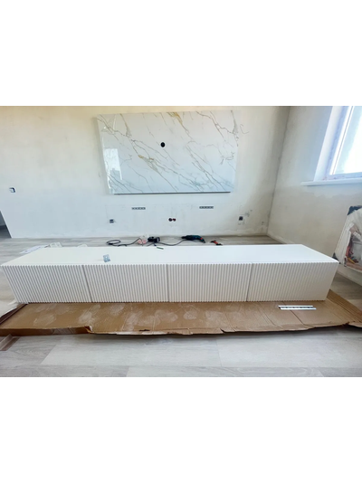 Инфинити тумба под ТВ подвесная 2400 мм Белый / мдф белый матовый