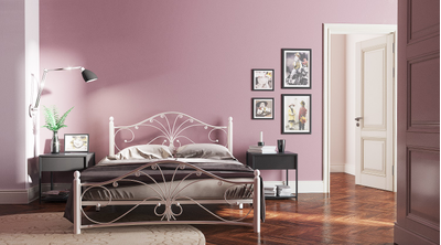 Кровать Фортуна-2 1,6*2,0 белая/ножки белые ш*в*д 1700х1070х2120мм