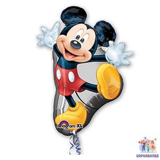 Шар фольга 86 см Микки  ( шар + гелий + лента)