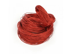 шнур металлизированный 0,8 мм (цвет красный)