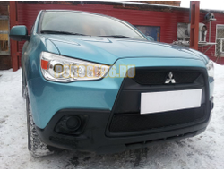 Защита радиатора Mitsubishi ASX 2010-2013 black низ