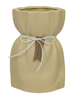 Ваза желтая L15,5 W9,5 H23 см