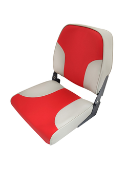 Сиденье виниловое Economy, серое с красным