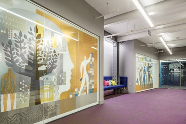 Пленка на стекло. Дизайн офисов. Перегородки из стекла