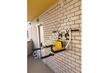 ТУРНИК БРУСЬЯ ПРЕСС 3 В 1 PROFI МУЛЬТИХВАТ РАЗБОРНЫЙ, цвет бело-жёлтый