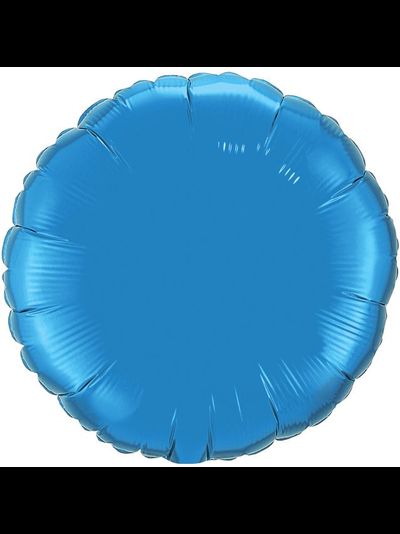 Шар фольгированный с гелием Круг сатин синий 45см